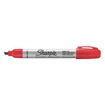 Sharpie Rouge Sharpie - Marqueur Corps En Métal Rouge (Pointe Biseautée) - Crayons et ...