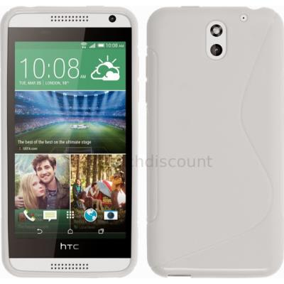 Housse etui coque silicone pochette gel fine pour HTC Desire 610 + film ecran - BLANC