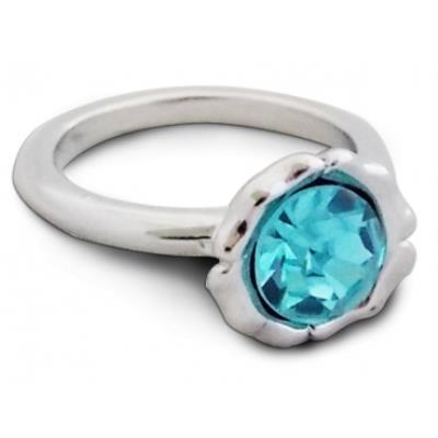 Bague argentée rayonnante avec pierre turquoise bijou fantaisie pas cher pendentif