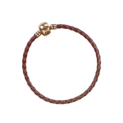 Les Animaux fantastiques bracelet pour breloques cuir Slider Charm marron (L)