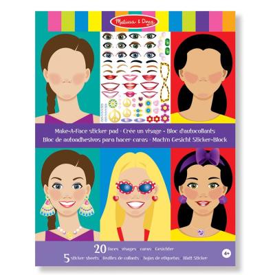 Autocollants 250 Stickers repositionnables theme Les Visages Enfants 3 ans