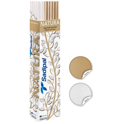 Exposant 24 rouleaux Kraft et blanc 1x3 mètres Nat
