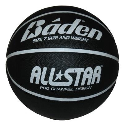 Baden all star ballon de basketball mixte noir blanc taille 7