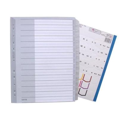 Esselte-leitz 12760000 trieur blanko a4 15 onglets en polypropylène (gris)