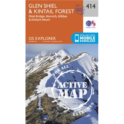 Os Explorer Map Active (414) Glen Shiel And Kintail Forest (Os Explorer Active Map) (Map)