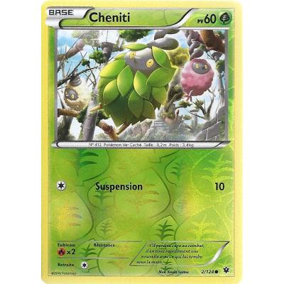 Carte Pokemon - XY10 - Impact des Destins - Cheniti - PV 60 - 2/124 - Holo Reverse - VF État correct - Asmodee reconditionné disponible sur Fnac