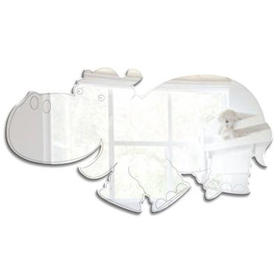 mungai mirrors miroir acrylique hippopotame 30 cm