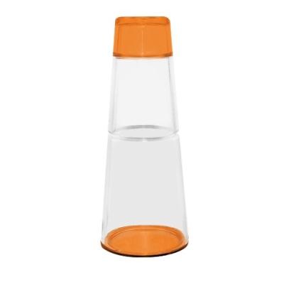ZAK DESIGNS 1372-7085 CARAFE AVEC SON VERRE BOUCHON 1 L SAN ORANGE FIZZ