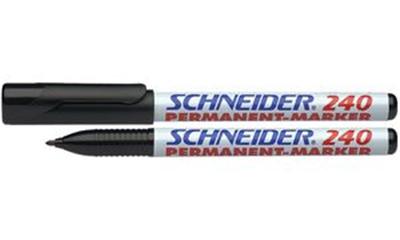 SCHNEIDER - Marqueur permanent 240, pointe ogive, bleu Largeur de tracé: env. 1,0 - 2,0 mm -124003