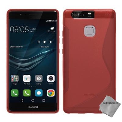 Housse etui coque pochette silicone gel fine pour Huawei P9 - ROUGE