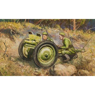 Maquette canon soviétique 76mm avec figurines Zvezda