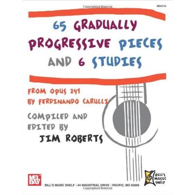 Méthodes et pédagogie MEL BAY CARULLI FERDINANDO - 65 GRADUALLY PROGRESSIVE PIECES AND 6 STUDIES - GUITAR Guitare acoustique