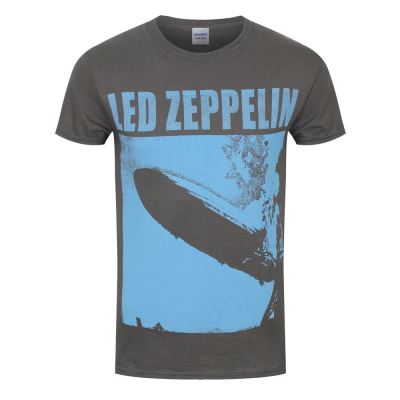 Led Zeppelin T-Shirt Blue Cover Homme Gris - Taille M