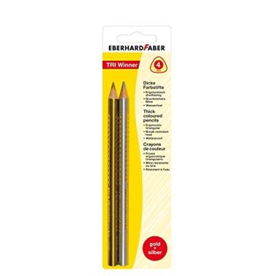 Tri 518497 Eberhardt Faber Winner Pour Crayon-Lot De 2 (Jaune Argent)