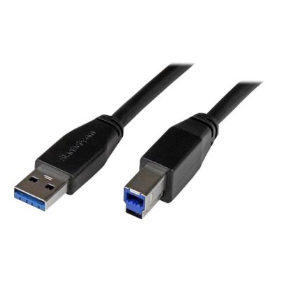 StarTech.com Actieve USB 3.0 USB-A naar USB-B kabel 5m - USB 3.1 (Gen1) 5Gbps verlengkabel - USB-kabel - 5 m