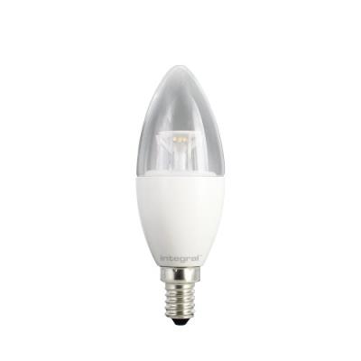 Integral led ilb35e14c6.5d05kbewa ampoule led e14 chandelle 6,5 w 5000 k 490 lm dimmable plastique aluminium verre nickel brossé
