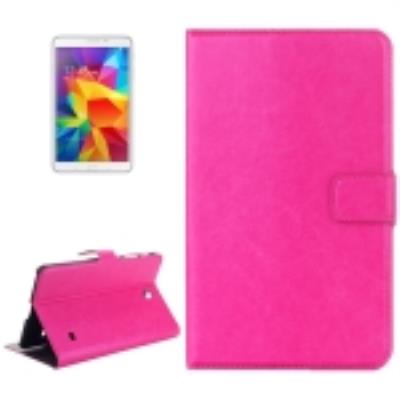 Galaxy Tab 4 8.0 T330 : Coque Housse Cuir (PU) Magenta « Texture Peau »