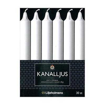 Liljeholmens 358-16700210 Kanalljus Boîte de 30 bougies Blanc