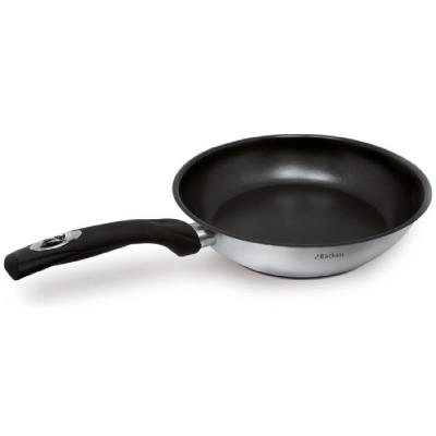 Poele 26cm - Gamme Crystal - Acier inoxydable - Induction - Backen