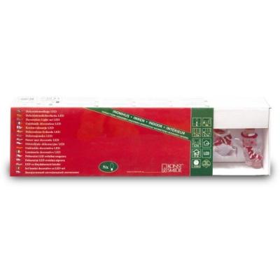 KONSTSMIDE 1299-203 BONHOMME DE NEIGE GIVRÉ + 8 LED BLANC + CÂBLE TRANSPARENT 24 V