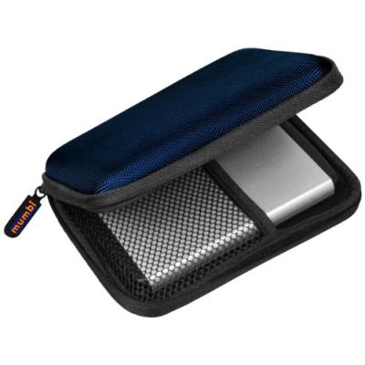 mumbi Étui pour disque dur externe jusqu'à 2,5 / 6,35 cm-Bleu