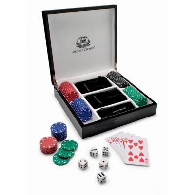 Coffret jeu de poker bois laqué Hambourg ORIENT EX