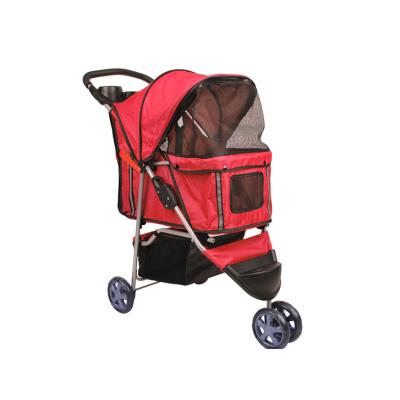Comparer les prix de Poussette pour animaux à 3 roues, coloris rouge
