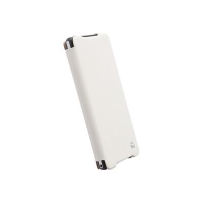 Krusell Malmö FlipCase Stand mfX - Beschermende bedekking voor mobiele telefoon - imitatieleer - wit - voor Sony XPERIA Z2