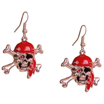 Boucles d'oreilles tête de mort adulte taille unique