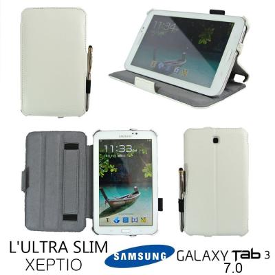Housse Cuir Style luxe Ultra Slim tablette Samsung Galaxy Tab 3 7.0 P3200 / P3210 8 Go ou 16 Go (Wifi)