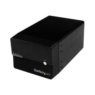 StarTech.com USB 3.0/eSATA dubbele 3,5 SATA III RAID externe harde-schijfbehuizing met UASP en ventilator - zwart - hard drive array