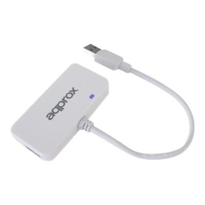 approx! 3 Ports 2.0 + 1 Port USB 3.0 Travel Hub - hub - 4 poorten