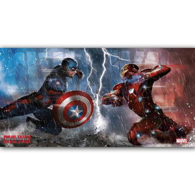 Poster Marvel Verre Trempé Civil War Duel 30x60cm