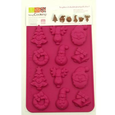 ScrapCooking® - Moule en silicone - Moule à chocolat ScrapCooking® : Chocolats de Noël