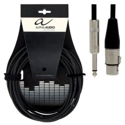 Alpha Audio 190575 Pro Line Câble Pour Microphone Xlr F Jack 6,3 Mm 3 M Noir