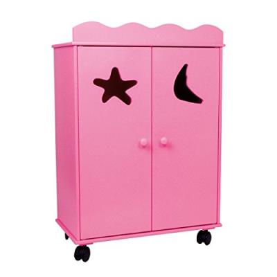 Small foot company - 2880 - mobilier de poupée - armoire - rose fluo