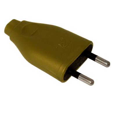 Zenitech Fiche Mâle 2P 6A Or