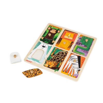 Encastrement tactile 6 pièces : Animaux du zoo Janod