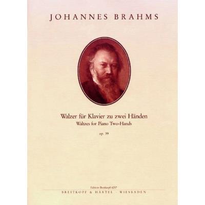 Partitions classique EDITION BREITKOPF BRAHMS JOHANNES - 16 WALZER OP.39 (LEICHTE FASS.) - PIANO Piano