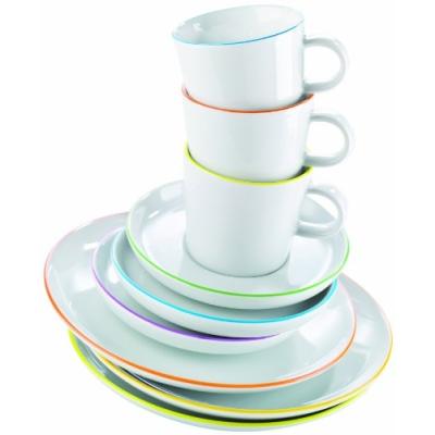 ARZBERG 2100/70657/3413 CUCINA COLORI SERVICE À CAFÉ EN PORCELAINE 18 PIÈCES COFFRET CADEAU ROUGE ARZBERG
