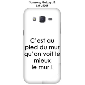 Coque Samsung Galaxy J5 Sm J500f Citation C Est Au Pied Texte Noir Fond Blanc Etui Pour Telephone Mobile Achat Prix Fnac