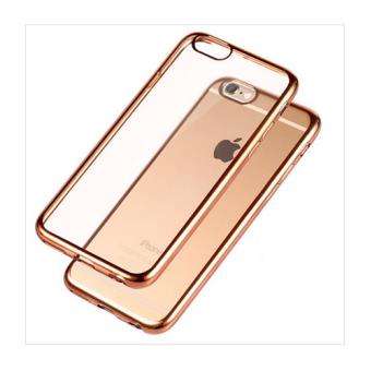 Coque Silicone Contour IPHONE 5/5S PLUS Chromé Transparente Bumper  Protection Gel Souple Housse Etui (OR)