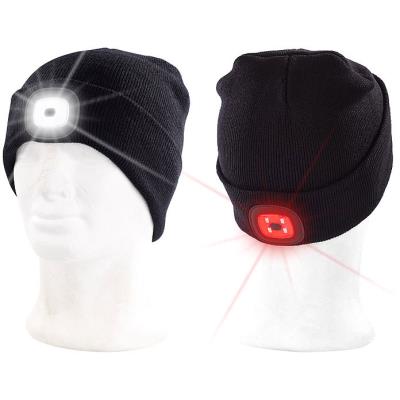 Acheter Bonnet LED avec lumière et écouteurs sans fil Bluetooth
