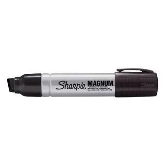 Sharpie - Marqueur Magnum Corps En Métal Noir (Pointe Biseautée) - 1