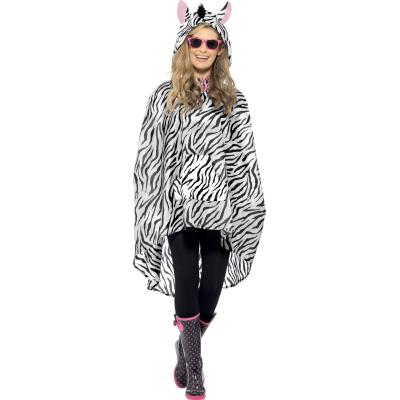 Poncho zèbre adulte taille unique