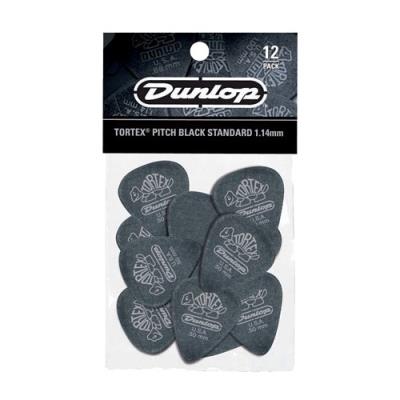 12 mediators Dunlop Tortex Pitch black 1.14 mm - 488P114