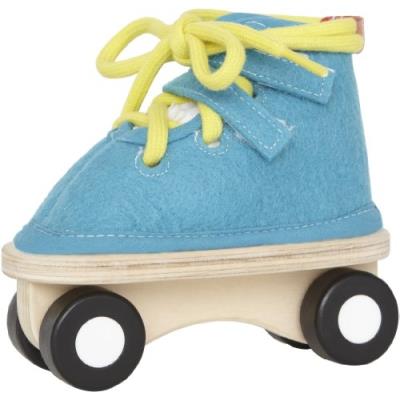Hape - e1020 - loisirs créatifs - patins à lacer - bleu