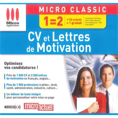 Micro Application - CV et Lettres de motivation - PC - Neuf