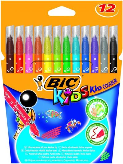 36 Feutres BIC Kids Couleur pointes moyennes ulta lavables - Dessin et  coloriage enfant - à la Fnac