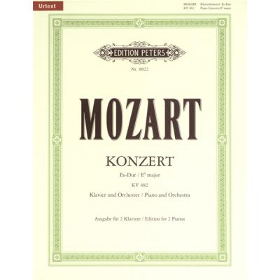 Partitions classique EDITION PETERS MOZART WOLFGANG AMADEUS - CONCERTO NO.22 IN E FLAT K482 - PIANO 4 HANDS Piano